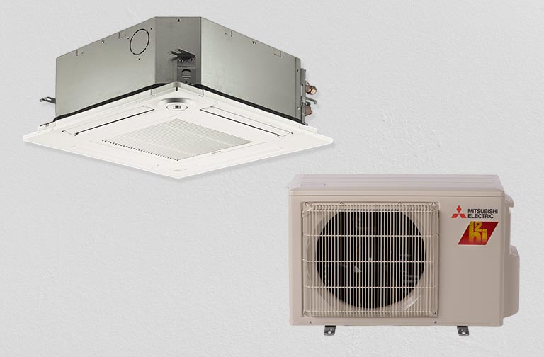 M Series City Multi Inoor Commercial Ceiling Cassette & Outdoor Unit, MMUZFH09NA1